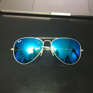 Blue Ray-Ban Aviator Sunglasses!!